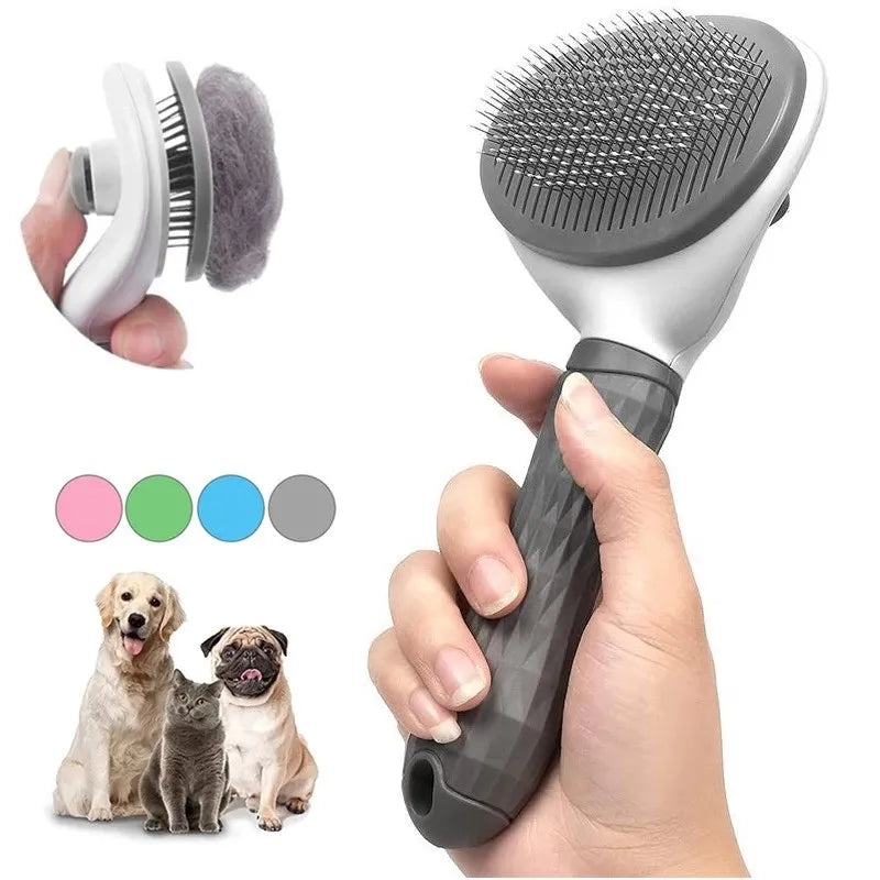 Brosse de toilettage auto-nettoyante pour animaux
