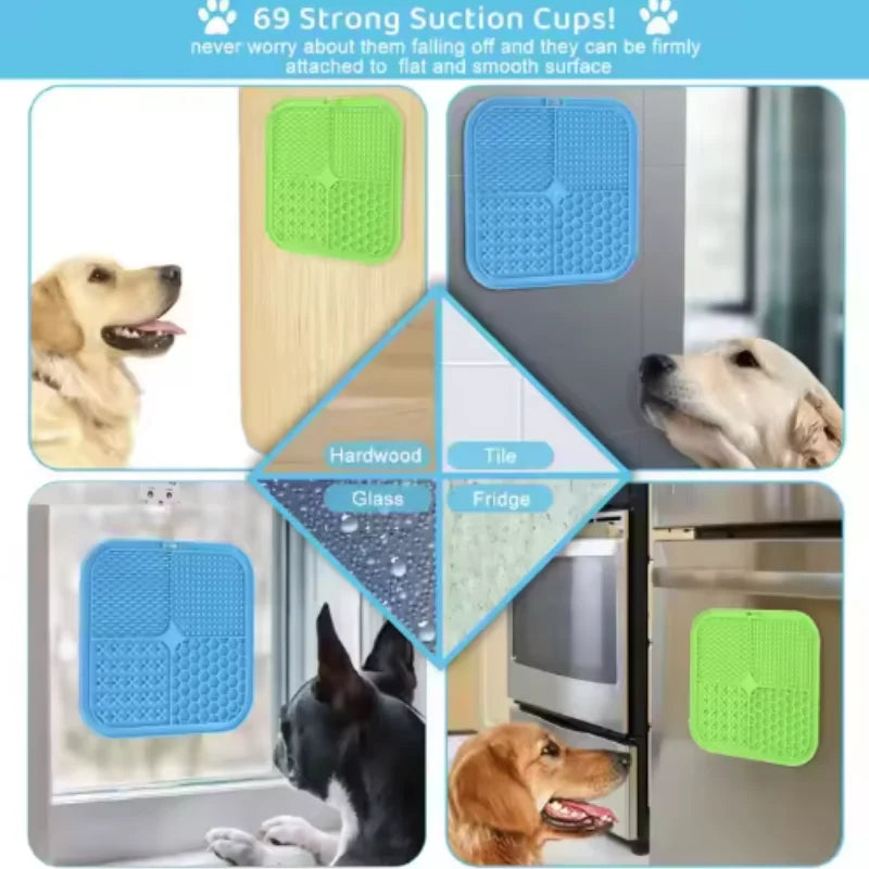 Dog Slow Feeder Silicone Mat for Training and Bath Distraction