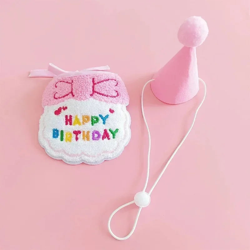 Conjunto de Bufanda y Sombrero para Fiesta de Cumpleaños de Mascota