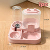2-in-1 Pet Water and Food Dispenser with Dual Bowls
