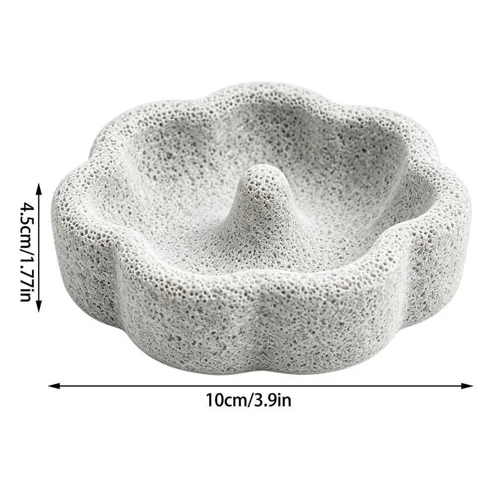 Natural Pumice Bird Feeding Bowl with Anti-Spill Design