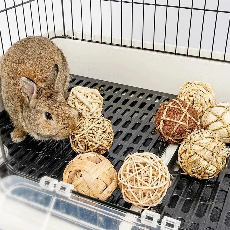 Natural Wooden Chew Toy Set for Small Pets – Guinea Pigs, Rabbits & Hamsters
