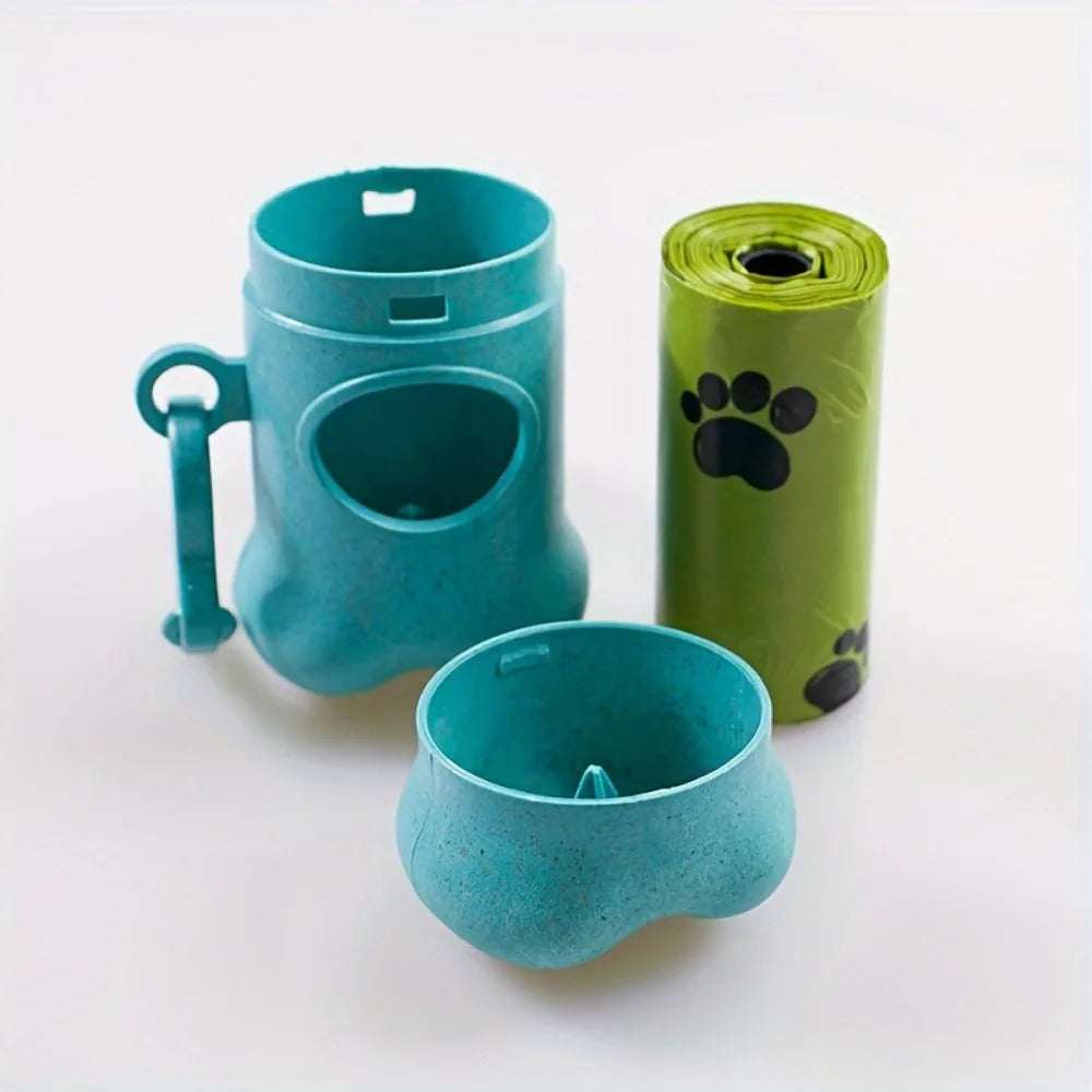 Bone-Shaped Pet Waste Bag Dispenser with Clip
