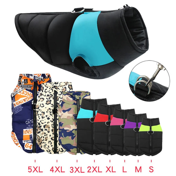 Chaleco impermeable acolchado para perro