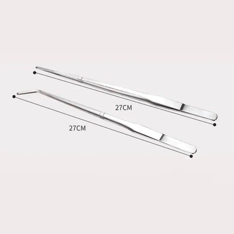 Precision Stainless Steel Aquarium Tweezers for Planting and Maintenance