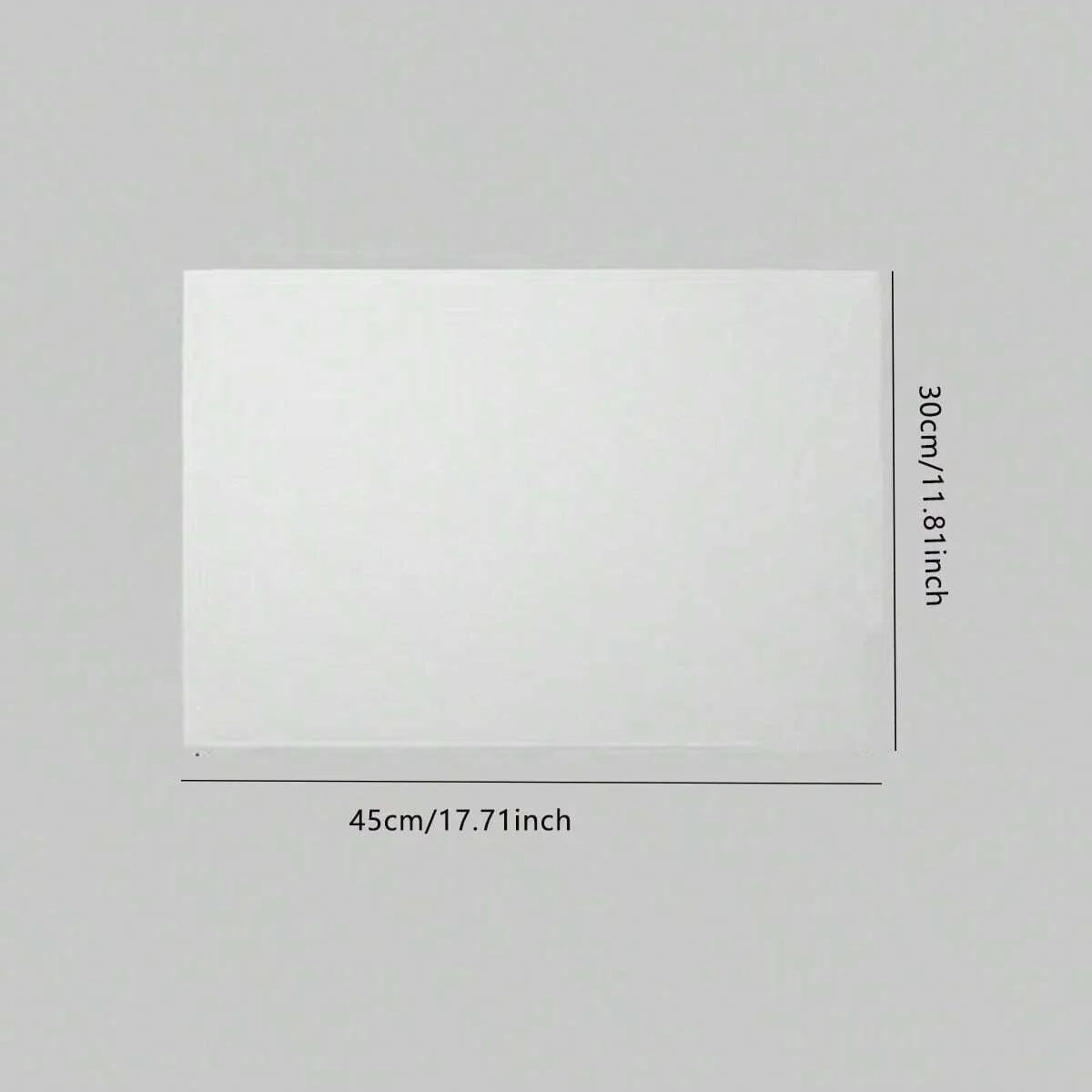 Autocollant protecteur de meubles rectangulaire blanc, mesure 45x30 cm.