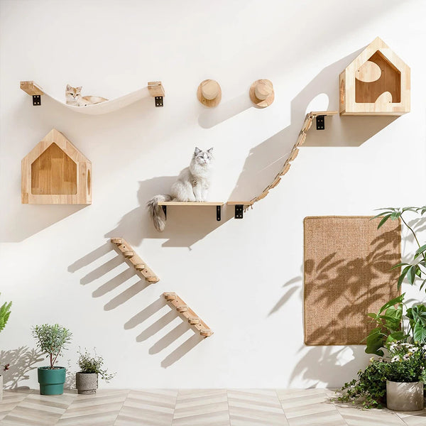 Étagère Murale pour Chats avec Griffoir