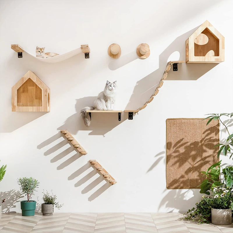 Étagère Murale pour Chats avec Griffoir