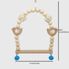 Natural Wood Parrot Swing with Chewing Toy for Small Birds