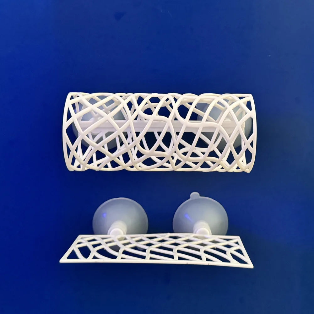 White acrylic aquarium tunnel hideout for fish and shrimp
