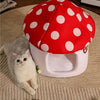 Half-Enclosed Mushroom Cat Bed