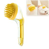 Pet Bath Brush with Shampoo Dispenser and Soft Silicone Bristles
