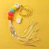 Smart Hanging Cat Toy with Feathers and Twin Ropes