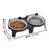 Stainless Steel Anti-Tip Cat & Dog Bowl with Double Compartments
