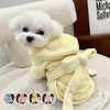 Soft Cotton Dog Bathrobe with Secure Fit