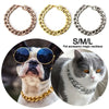 Adjustable Gold Chain Pet Necklace for Cats and Dogs