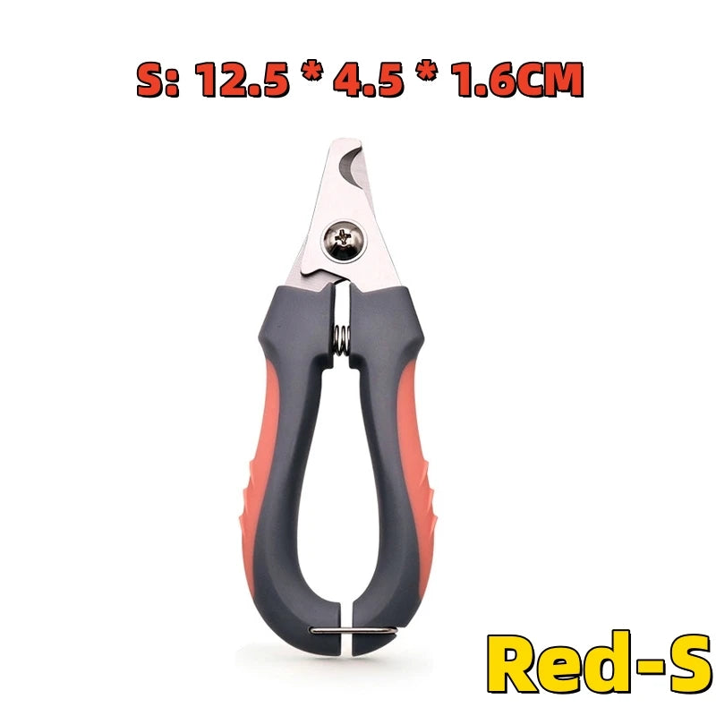 Stainless Steel Pet Nail Clippers with Safety Guard & Built-In File