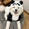 Panda Design Hooded Fleece Dog Coat – Warm Winter Jumpsuit for Small & Medium Breeds