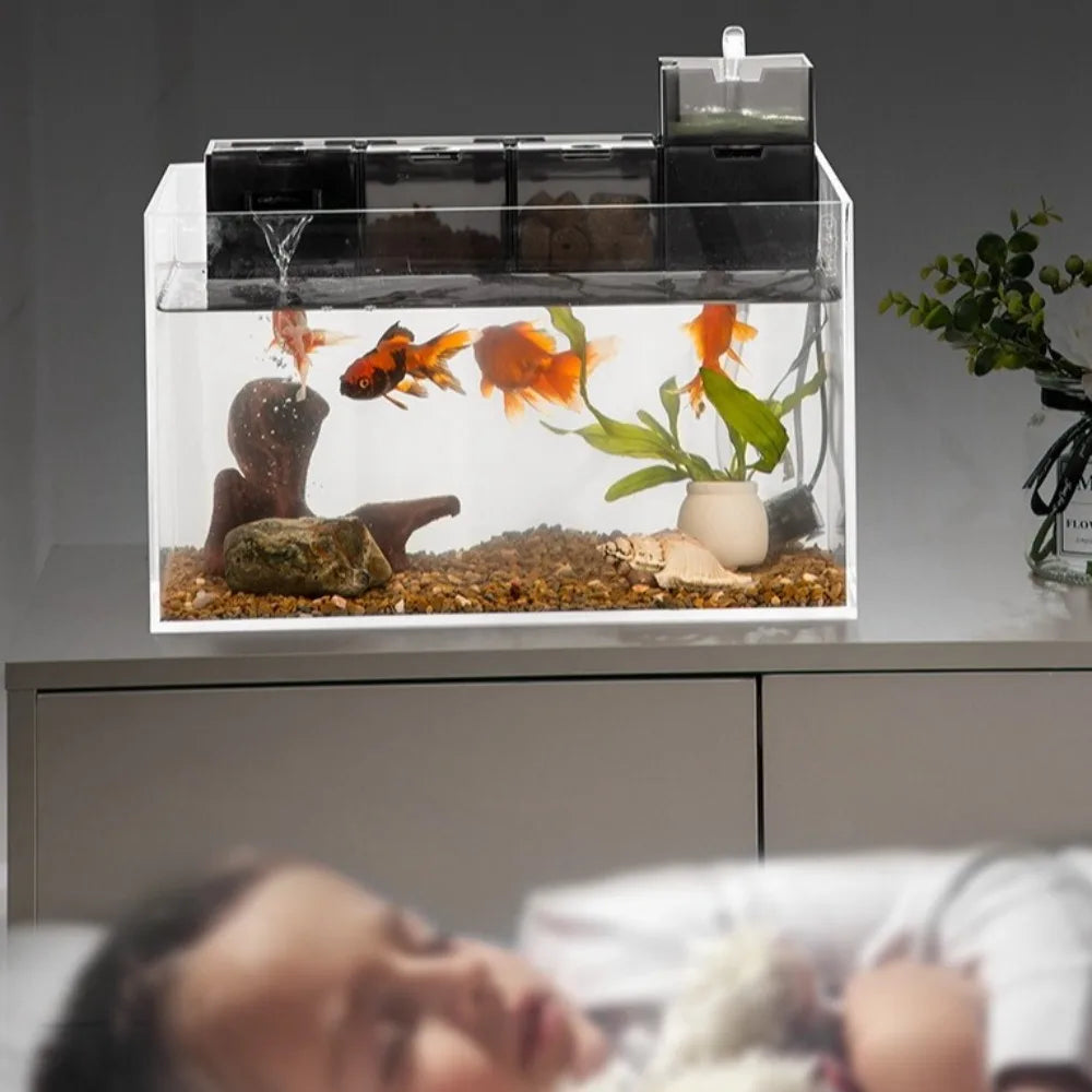 Three-in-One External Aquarium Filter with Oxygenation and Bio-Filtration