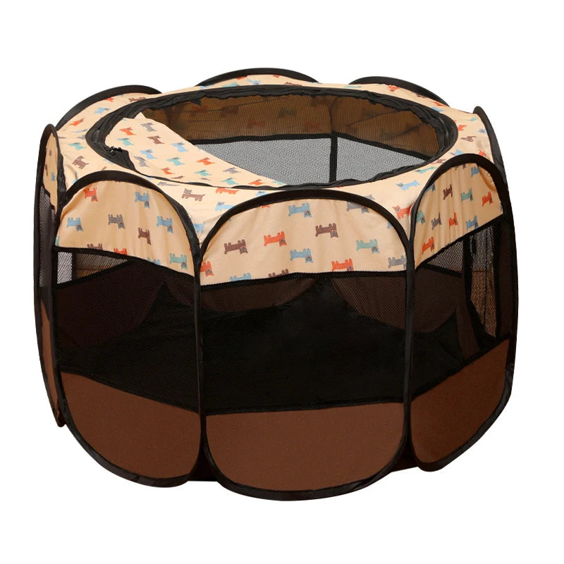 Foldable Octagonal Pet Tent with Mosquito Netting