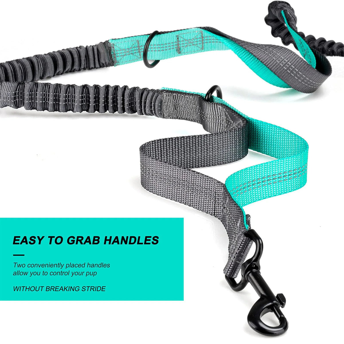 Hands-Free Reflective Dog Walking Belt with Storage Pouch