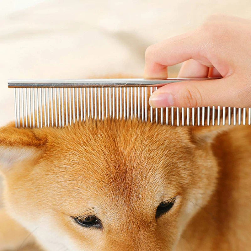 Peine Desenredador de Acero Inoxidable para Mascotas