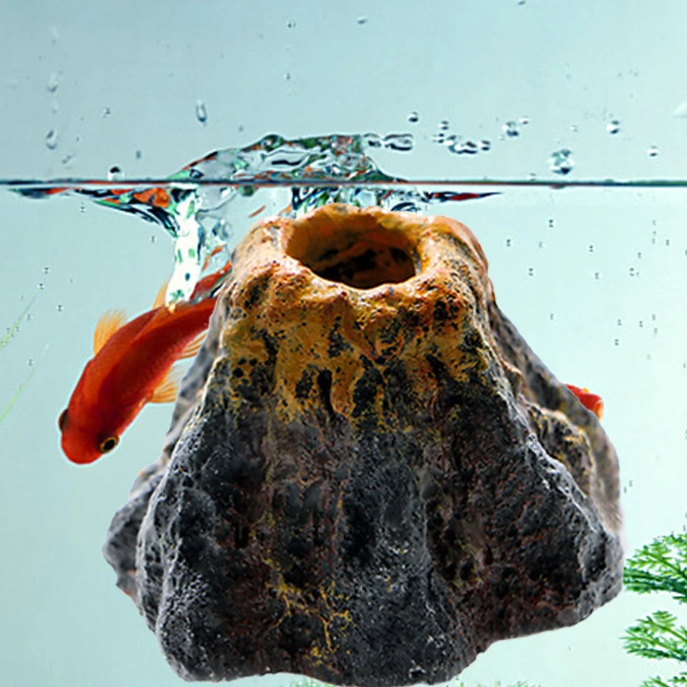 Volcano Bubble Stone Aquarium Decor with Air Stone