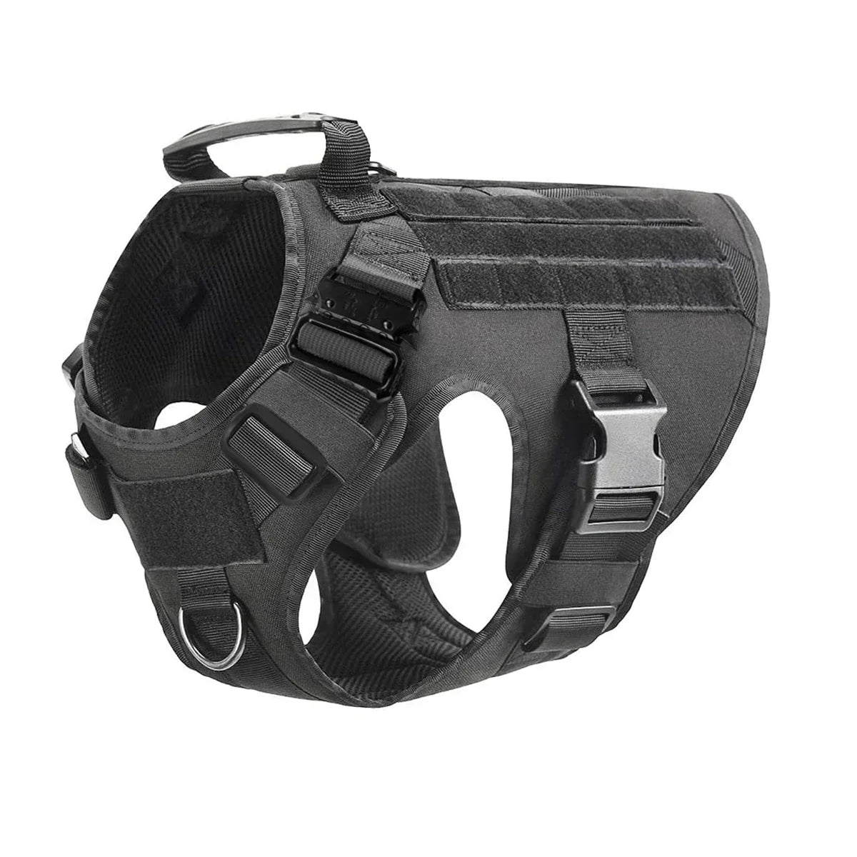 Tactical Dog Harness with MOLLE Pouches and Collar Set
