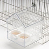 Hanging Parrot Feeder with Pull-Out Bath and Transparent Design