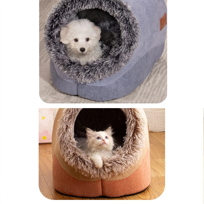 Niche Douillette Rayée pour Animaux