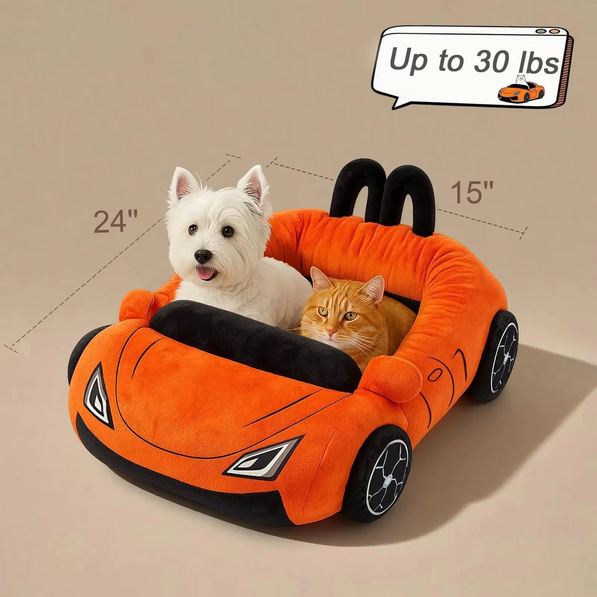 Supercar Cat Bed with Removable Cushion