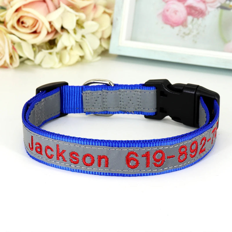 Personalisierte bestickte Nylon-Hundehalsband