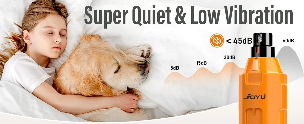 Rechargeable 6-Speed Dog Nail Grinder – Quiet & Painless Paw Care