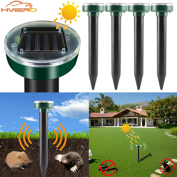 Solar Powered Ultrasonic Pest Repeller for Yard and Garden