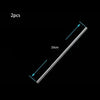 Two pieces of acrylic aquarium air tubing connectors shown diagonally with a 20cm length measurement.