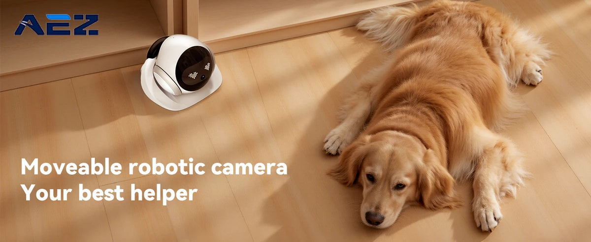 Smart Pet Robot Camera with 360° Movement and Two-Way Audio