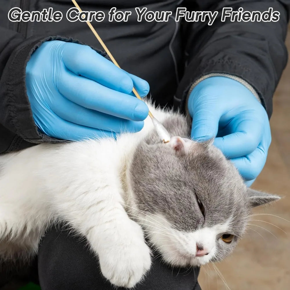 Extra-Long Double-Tipped Cotton Swabs for Pet Ear Care