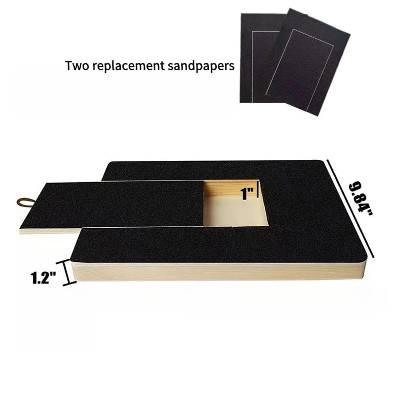 Wooden Dog Nail Scratch Board with Treat Box and Sandpaper Pad