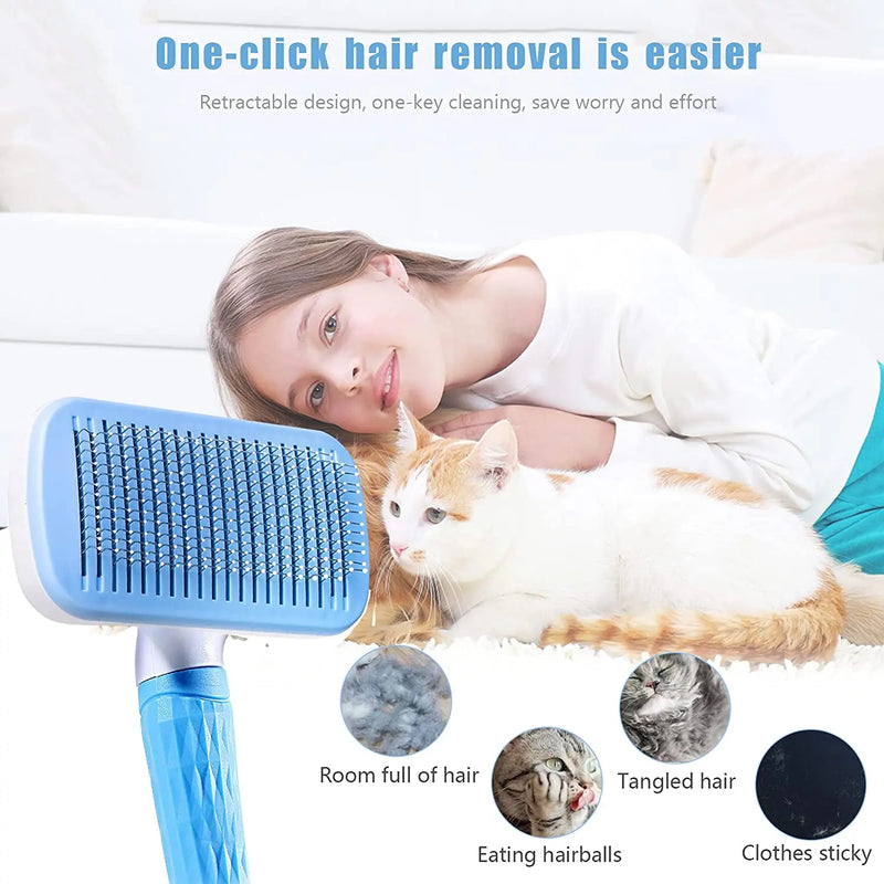 Self-Cleaning Pet Grooming Brush
