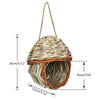 Handwoven Natural Grass Hanging Bird Nest for Small Birds