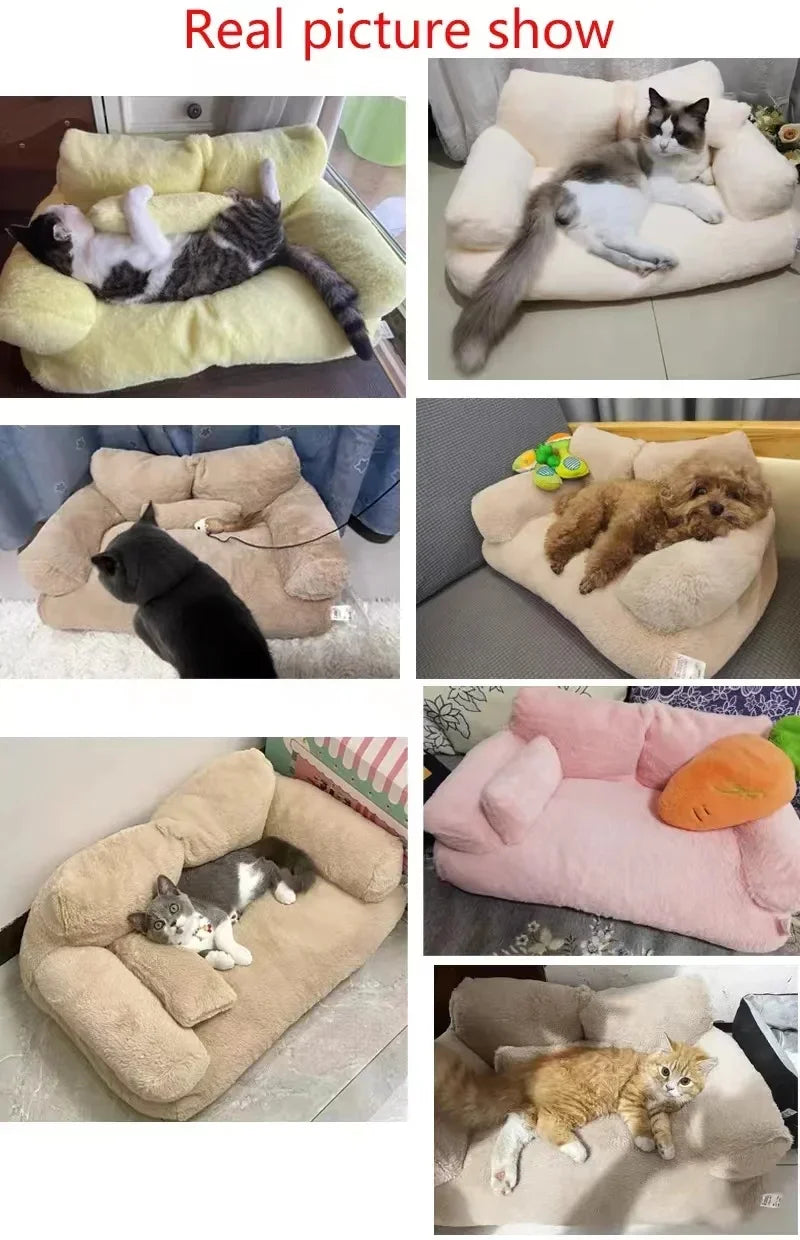 Machine Washable Cat Sofa Bed with Removable Cover