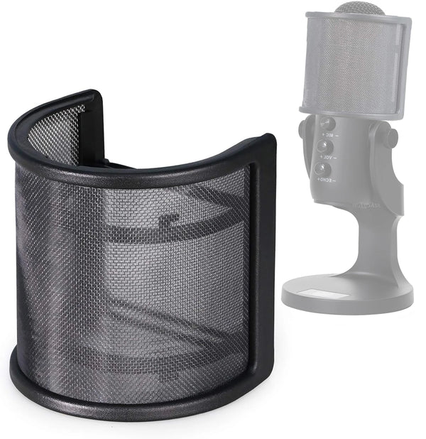 Universal Microphone Pop Filter with Triple-Layer Metal Windscreen