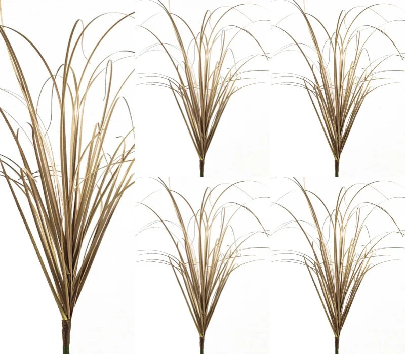 Four sprays of dried onion grass for garden decoration