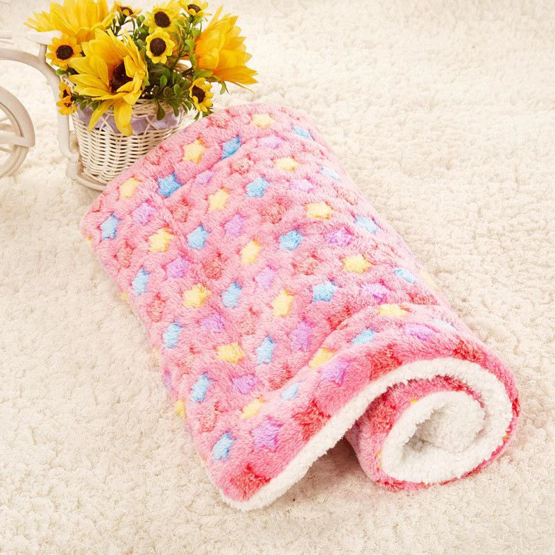 Cozy Flannel Pet Sleeping Mat for Dogs and Cats