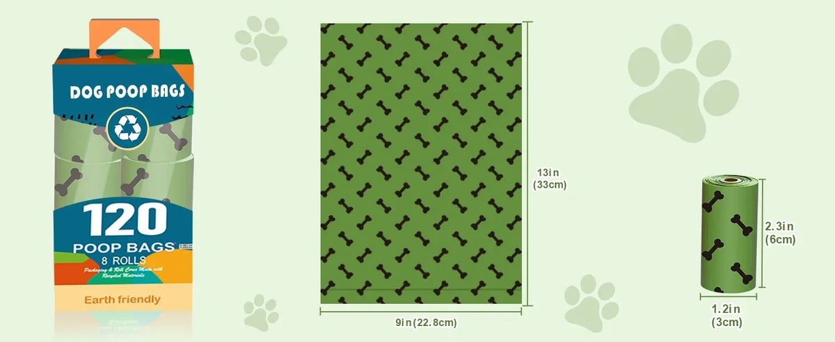 Lavender Scented Biodegradable Dog Poop Bags (120 Count)