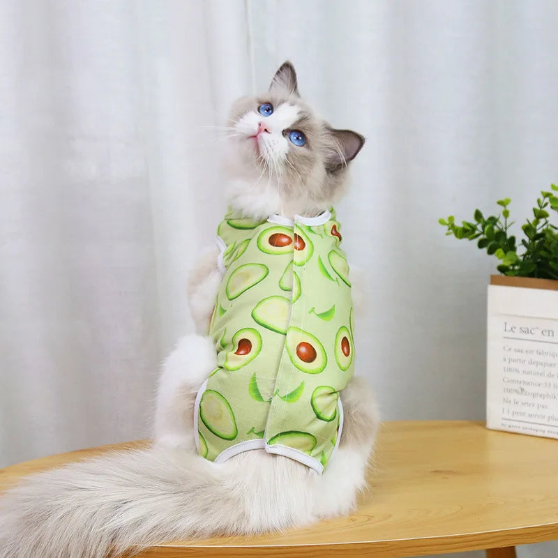 Cat Recovery Vest – Soft Anti-Licking Protector for Post-Surgery Care