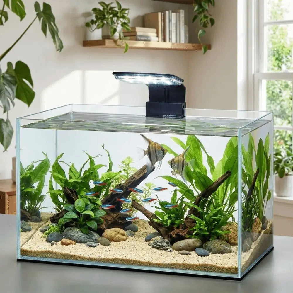 Waterproof LED Aquarium Clip Light with 3 Color Modes