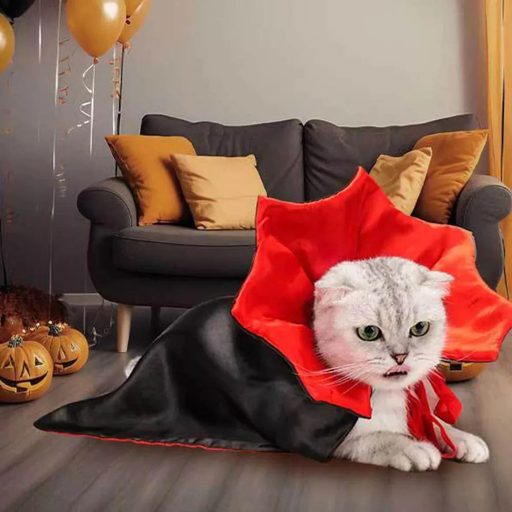Vampire Cape Pet Costume for Cats and Small Dogs