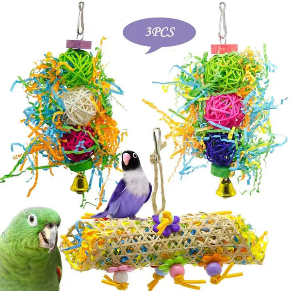 Ensemble de Jouets à Mâcher et à Chercher de la Nourriture pour Perruches