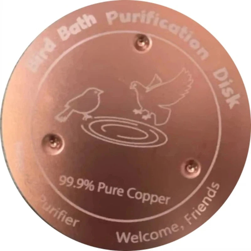 Copper Bird Bath Cleaning Disc with Stable Triple-Point Support